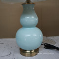 Antique Hotel Decorative Blue Ceramic Bedside Desk Light Lámpara de mesa